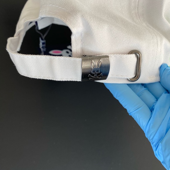 Psycho Bunny unisex White Baseball Cap/ Hat in white O/S NWT - Picture 3 of 9